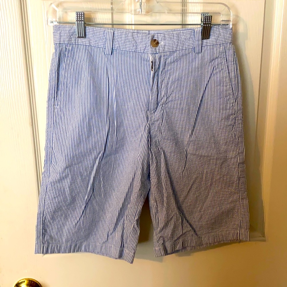 Vineyard Vines! Boys seersucker shirts - blue/white striped - size 14